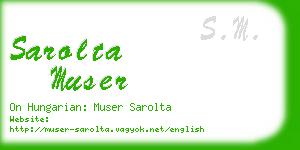 sarolta muser business card